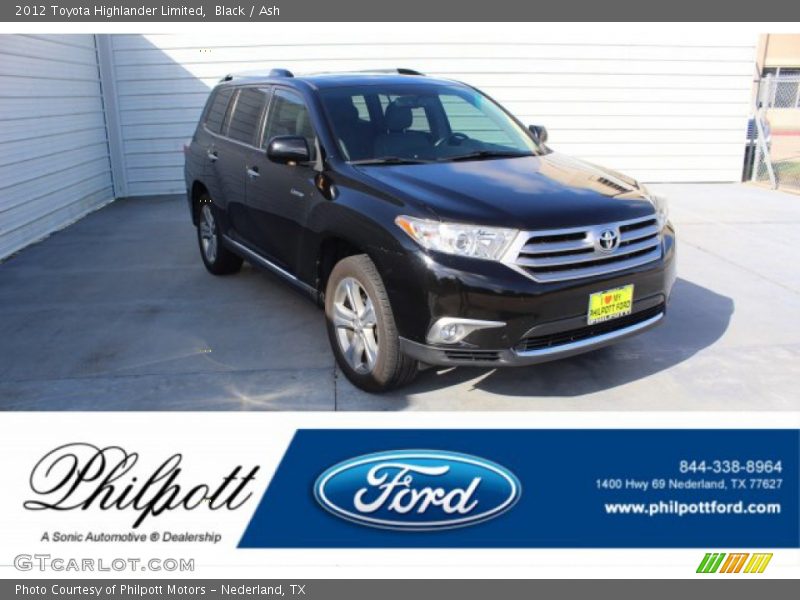Black / Ash 2012 Toyota Highlander Limited