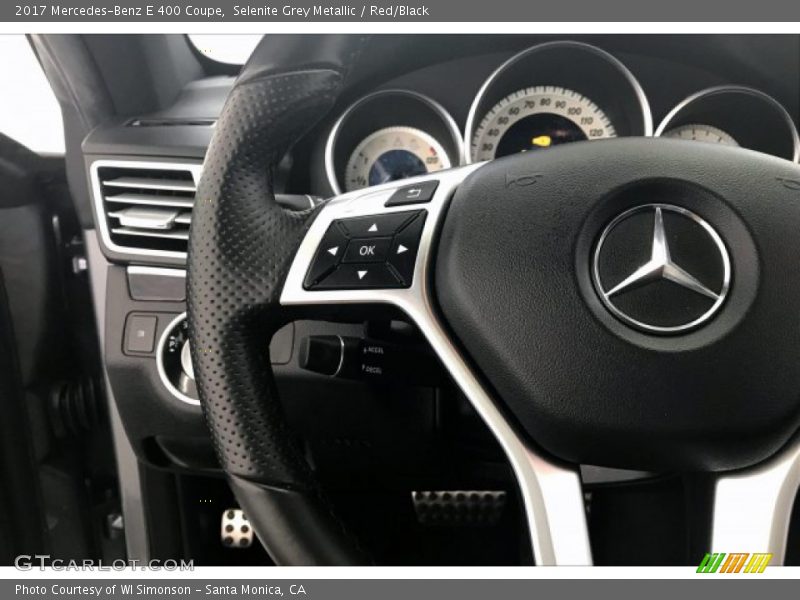 Selenite Grey Metallic / Red/Black 2017 Mercedes-Benz E 400 Coupe