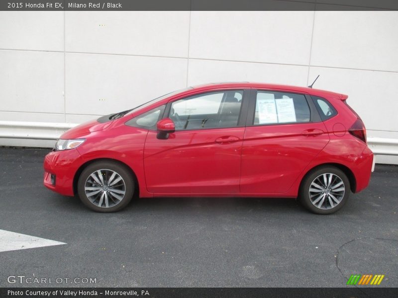 Milano Red / Black 2015 Honda Fit EX