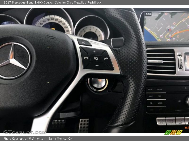 Selenite Grey Metallic / Red/Black 2017 Mercedes-Benz E 400 Coupe