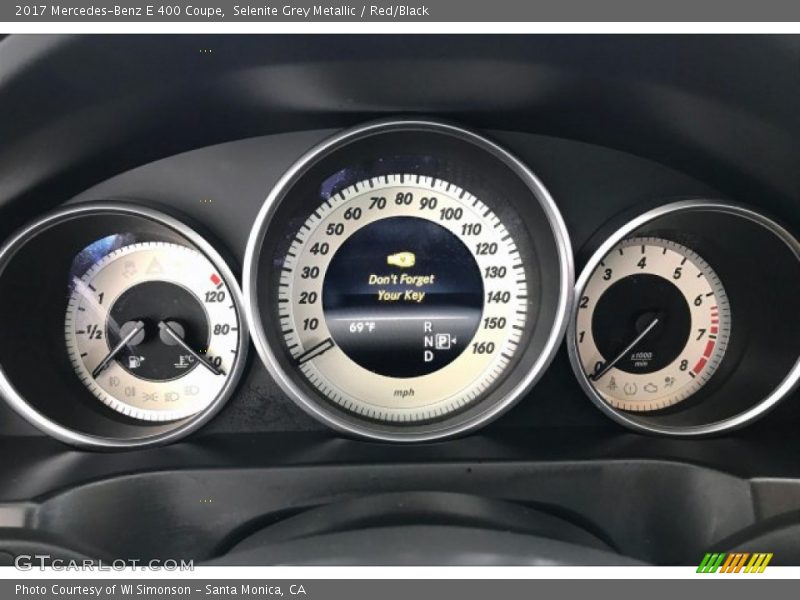 Selenite Grey Metallic / Red/Black 2017 Mercedes-Benz E 400 Coupe