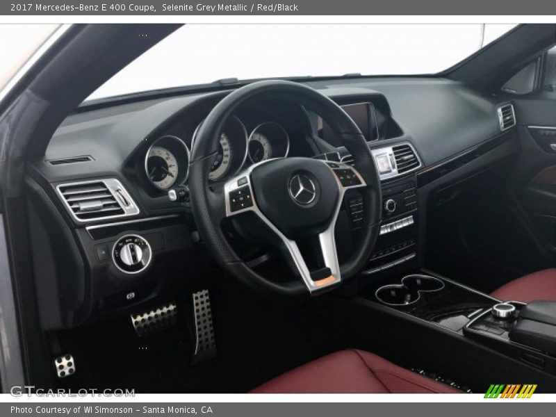 Selenite Grey Metallic / Red/Black 2017 Mercedes-Benz E 400 Coupe