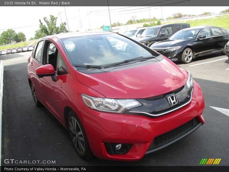 Milano Red / Black 2015 Honda Fit EX