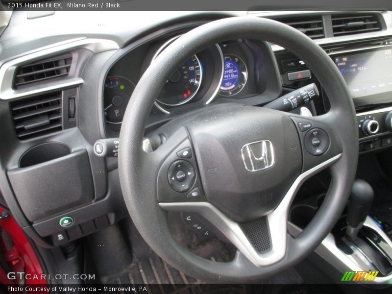 Milano Red / Black 2015 Honda Fit EX