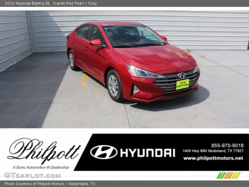 Scarlet Red Pearl / Gray 2020 Hyundai Elantra SE