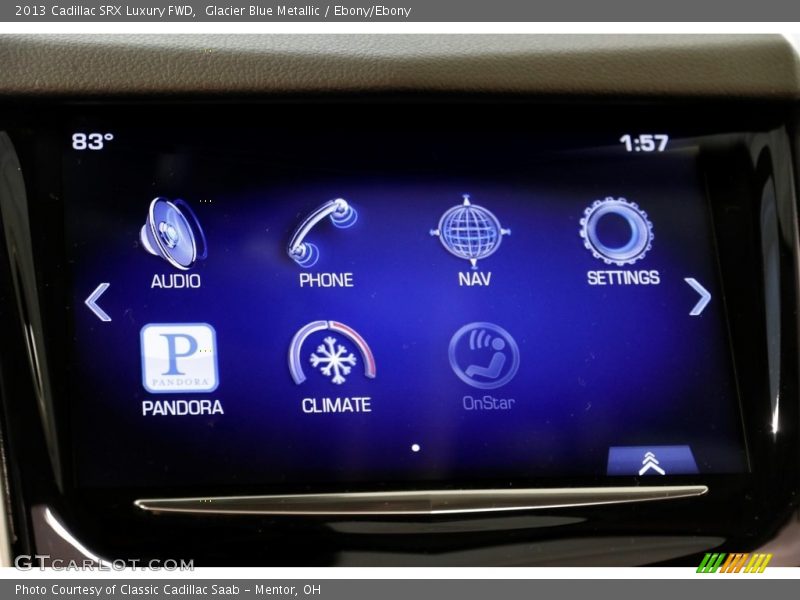 Glacier Blue Metallic / Ebony/Ebony 2013 Cadillac SRX Luxury FWD