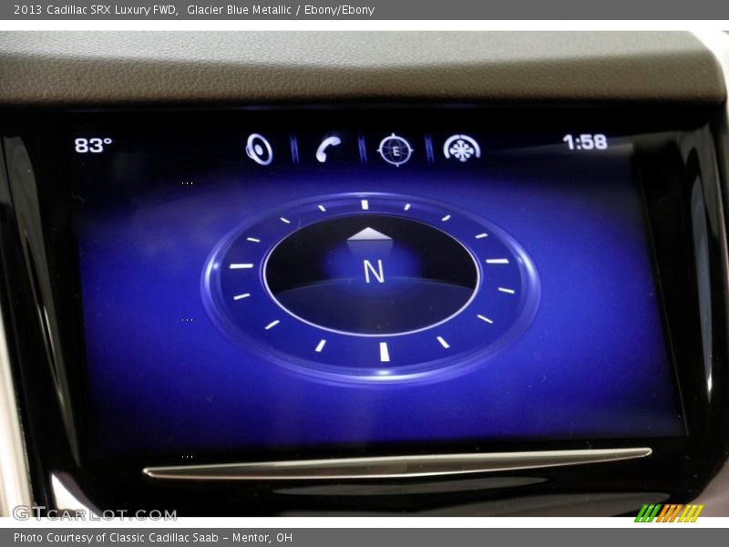Glacier Blue Metallic / Ebony/Ebony 2013 Cadillac SRX Luxury FWD