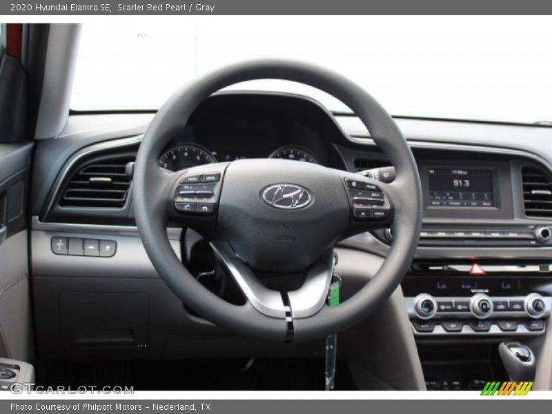 Scarlet Red Pearl / Gray 2020 Hyundai Elantra SE