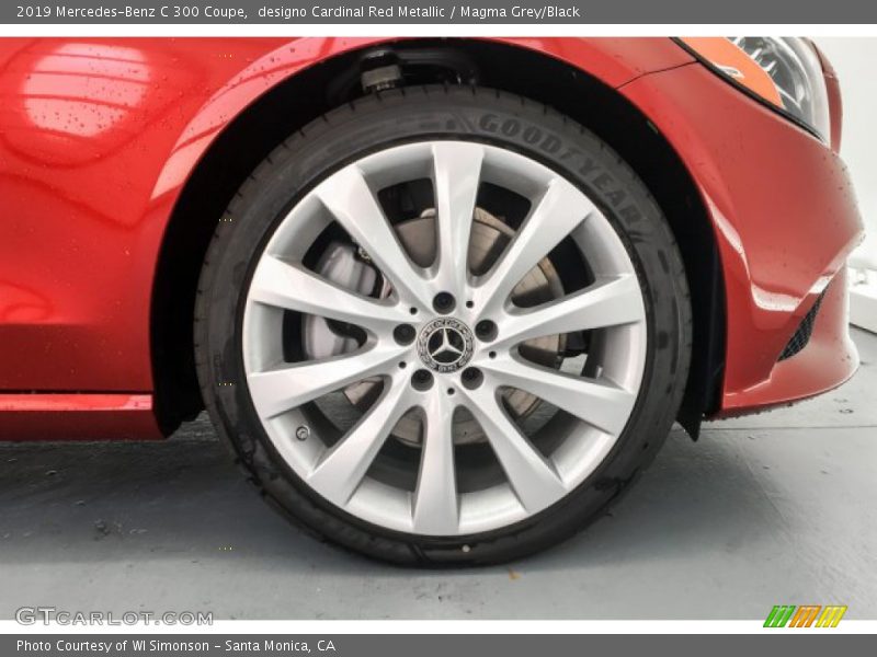 designo Cardinal Red Metallic / Magma Grey/Black 2019 Mercedes-Benz C 300 Coupe