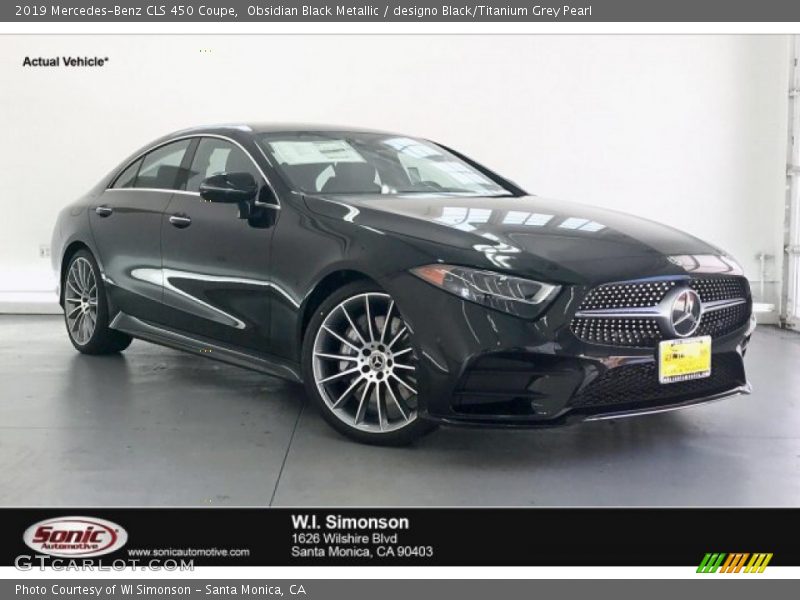 Obsidian Black Metallic / designo Black/Titanium Grey Pearl 2019 Mercedes-Benz CLS 450 Coupe