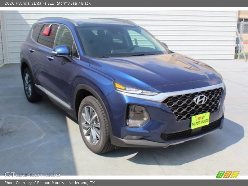 Stormy Sea / Black 2020 Hyundai Santa Fe SEL