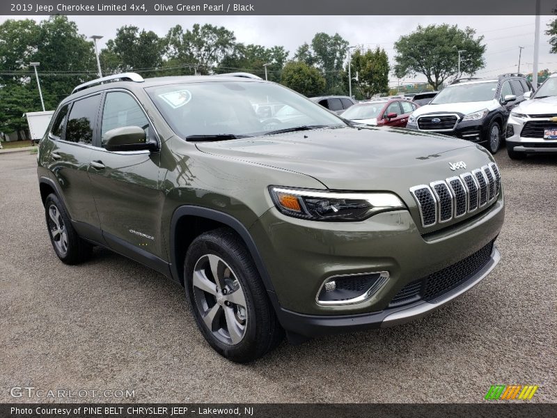 Olive Green Pearl / Black 2019 Jeep Cherokee Limited 4x4