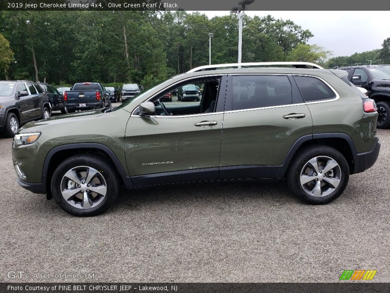 Olive Green Pearl / Black 2019 Jeep Cherokee Limited 4x4