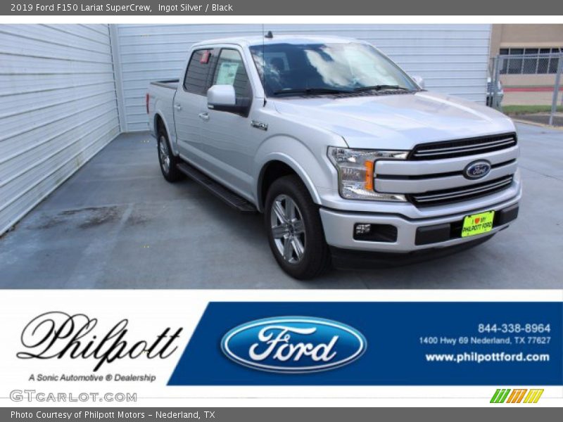 Ingot Silver / Black 2019 Ford F150 Lariat SuperCrew