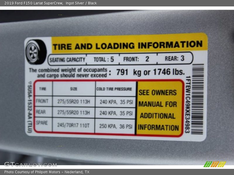 Ingot Silver / Black 2019 Ford F150 Lariat SuperCrew