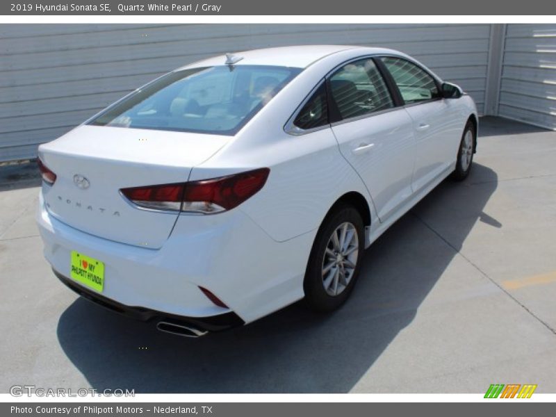 Quartz White Pearl / Gray 2019 Hyundai Sonata SE