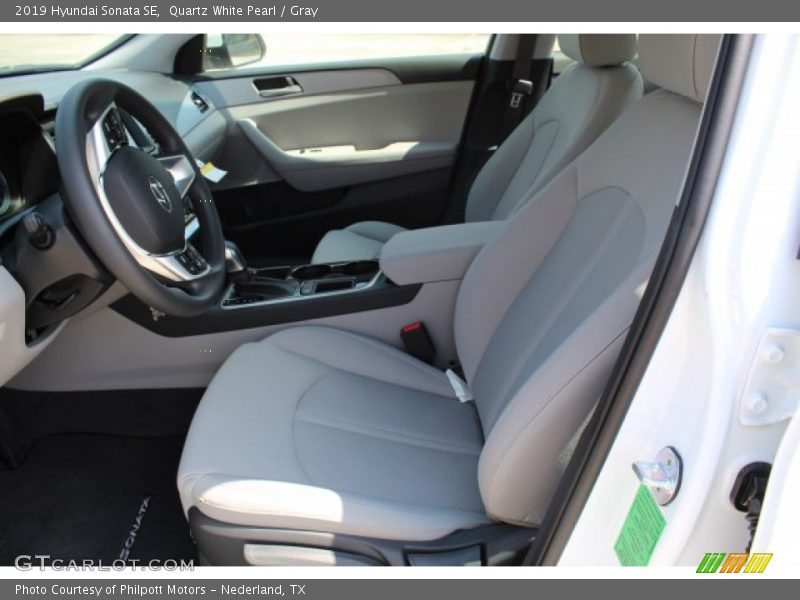 Quartz White Pearl / Gray 2019 Hyundai Sonata SE