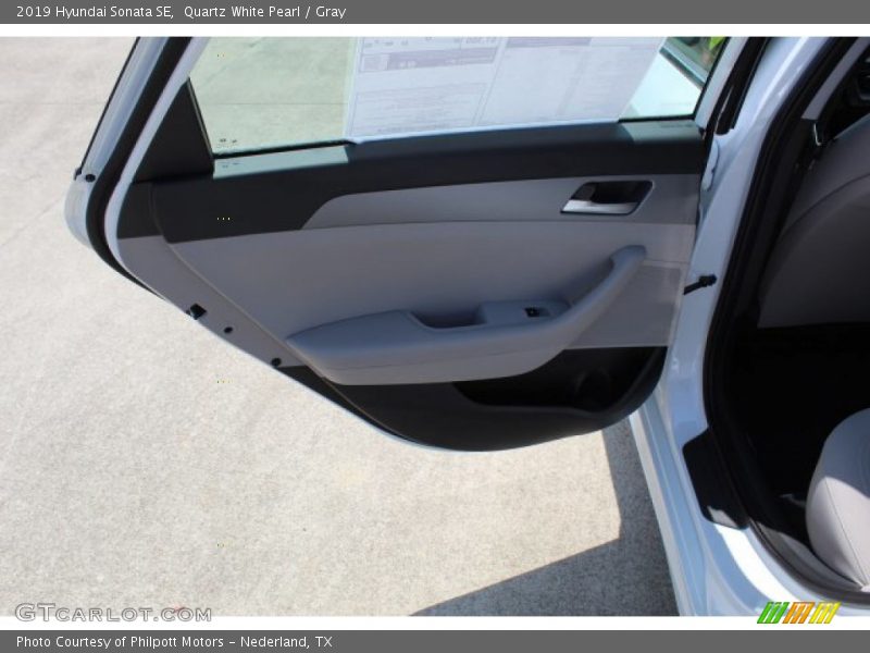 Quartz White Pearl / Gray 2019 Hyundai Sonata SE