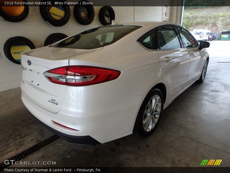 White Platinum / Ebony 2019 Ford Fusion Hybrid SE