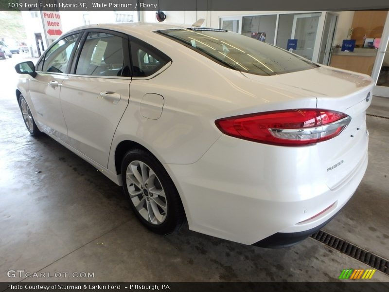 White Platinum / Ebony 2019 Ford Fusion Hybrid SE