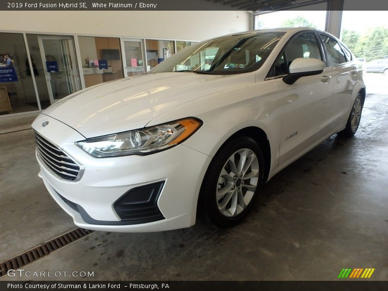 White Platinum / Ebony 2019 Ford Fusion Hybrid SE