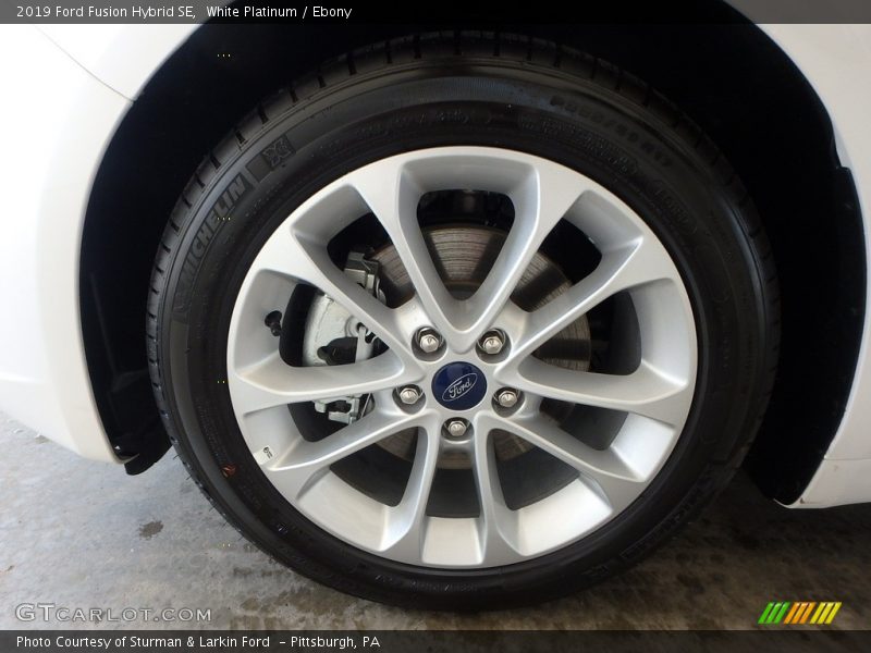 White Platinum / Ebony 2019 Ford Fusion Hybrid SE