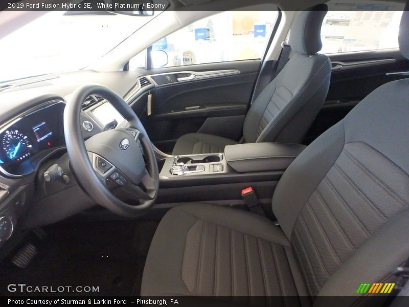 White Platinum / Ebony 2019 Ford Fusion Hybrid SE