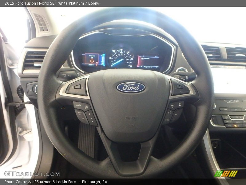 White Platinum / Ebony 2019 Ford Fusion Hybrid SE