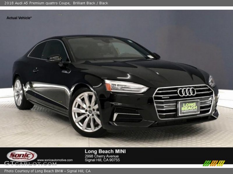 Brilliant Black / Black 2018 Audi A5 Premium quattro Coupe