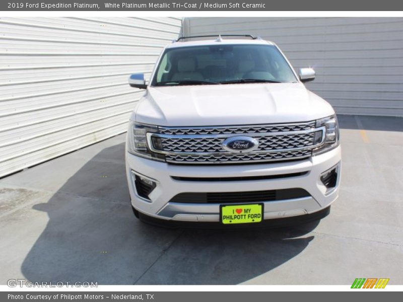 White Platinum Metallic Tri-Coat / Medium Soft Ceramic 2019 Ford Expedition Platinum