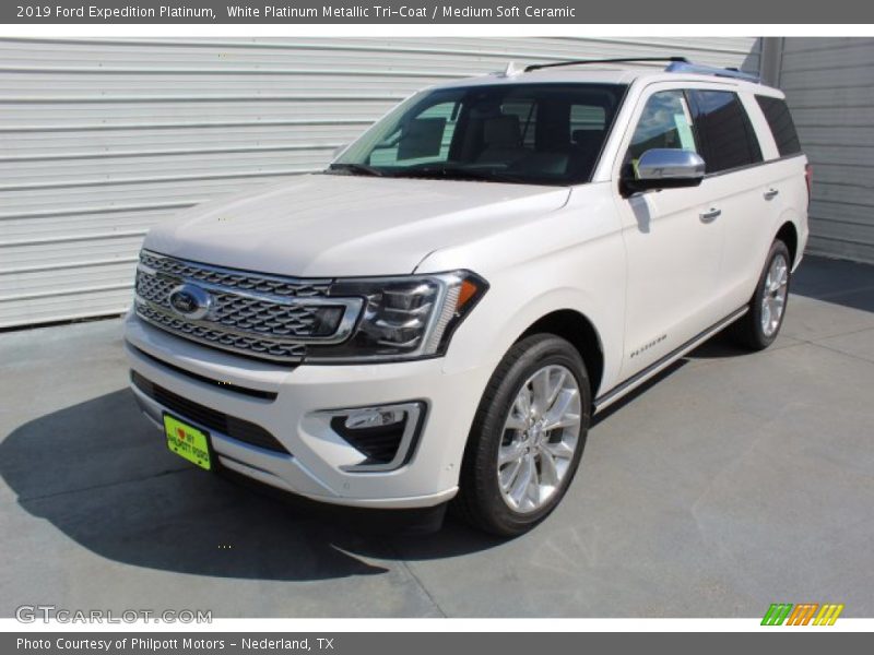 White Platinum Metallic Tri-Coat / Medium Soft Ceramic 2019 Ford Expedition Platinum
