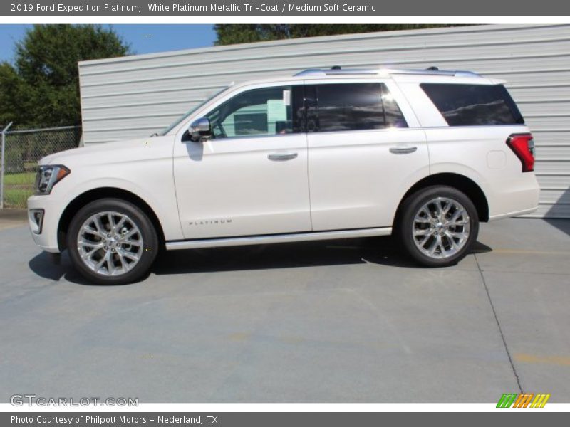 White Platinum Metallic Tri-Coat / Medium Soft Ceramic 2019 Ford Expedition Platinum