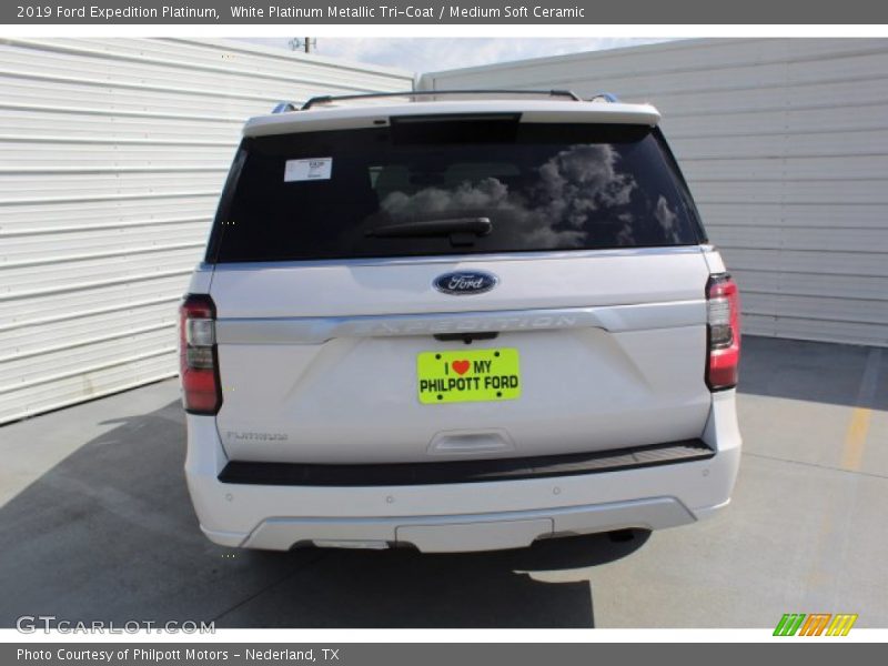 White Platinum Metallic Tri-Coat / Medium Soft Ceramic 2019 Ford Expedition Platinum