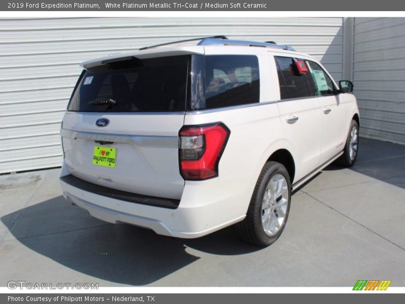 White Platinum Metallic Tri-Coat / Medium Soft Ceramic 2019 Ford Expedition Platinum