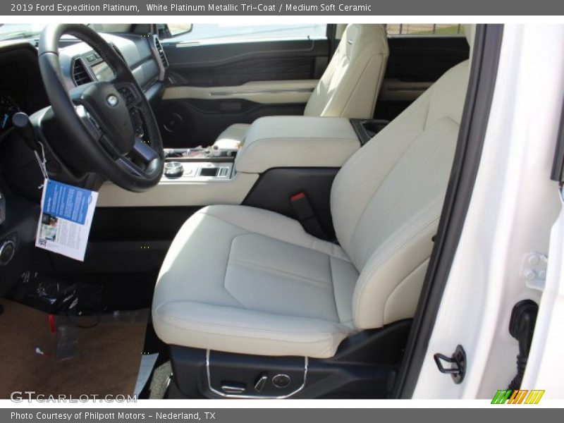 White Platinum Metallic Tri-Coat / Medium Soft Ceramic 2019 Ford Expedition Platinum