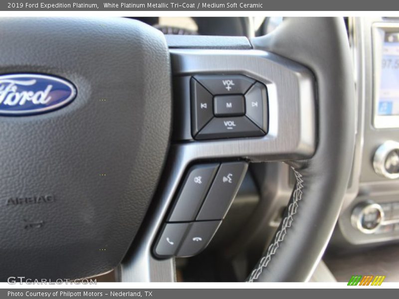 White Platinum Metallic Tri-Coat / Medium Soft Ceramic 2019 Ford Expedition Platinum