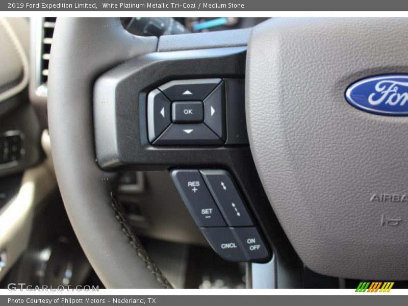 White Platinum Metallic Tri-Coat / Medium Stone 2019 Ford Expedition Limited