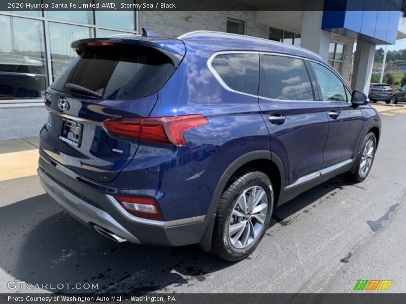Stormy Sea / Black 2020 Hyundai Santa Fe Limited AWD