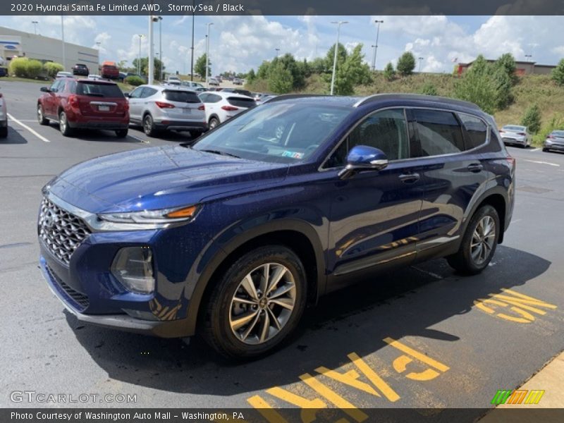 Stormy Sea / Black 2020 Hyundai Santa Fe Limited AWD