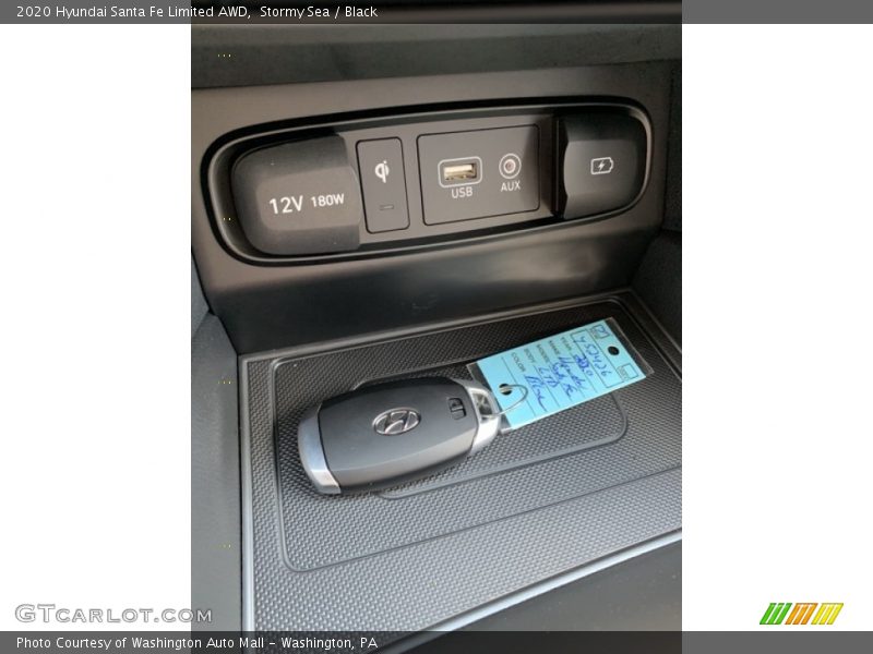 Stormy Sea / Black 2020 Hyundai Santa Fe Limited AWD