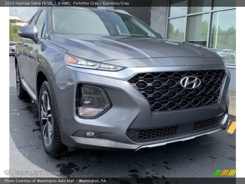 Portofino Gray / Espresso/Gray 2020 Hyundai Santa Fe SEL 2.0 AWD