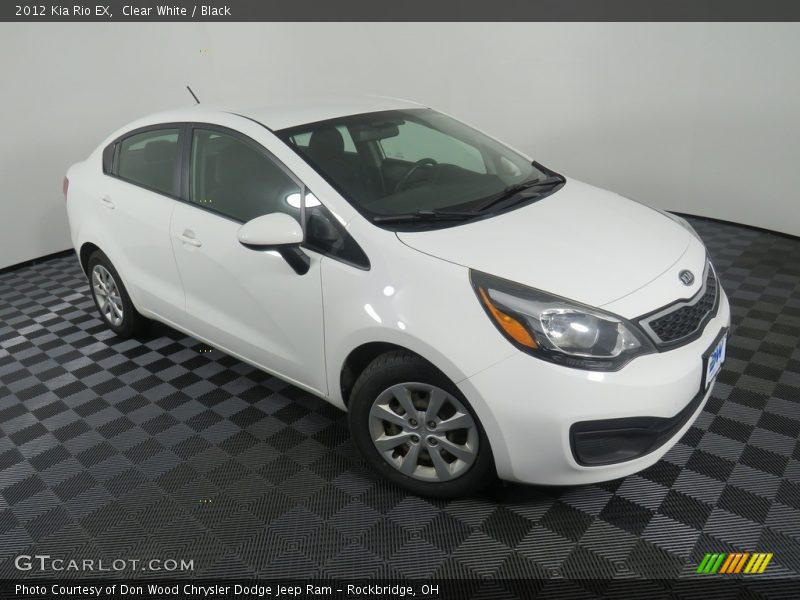 Clear White / Black 2012 Kia Rio EX