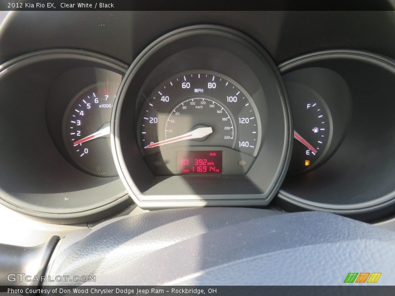 Clear White / Black 2012 Kia Rio EX
