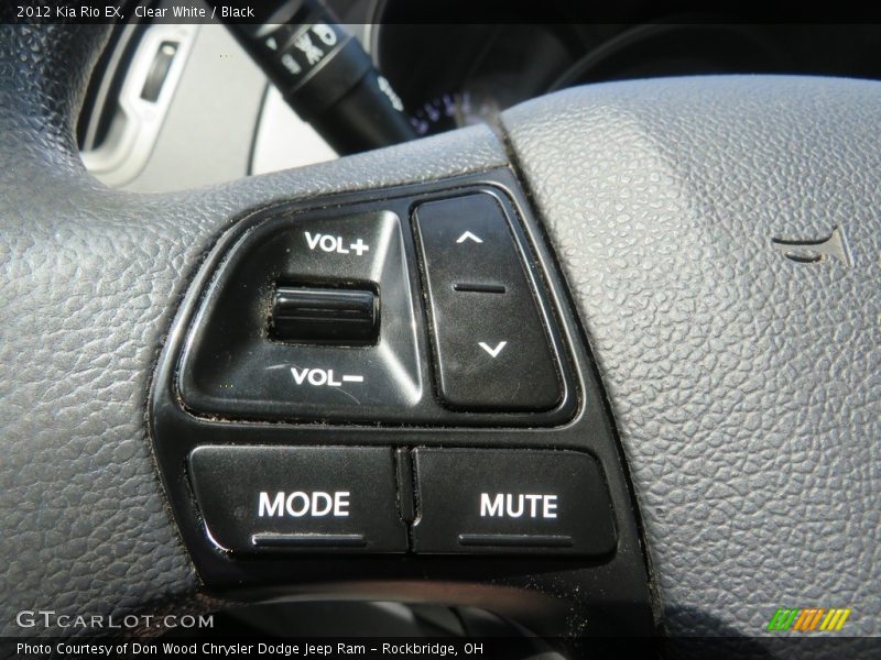 Clear White / Black 2012 Kia Rio EX