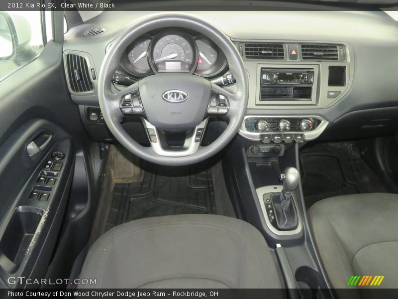 Clear White / Black 2012 Kia Rio EX