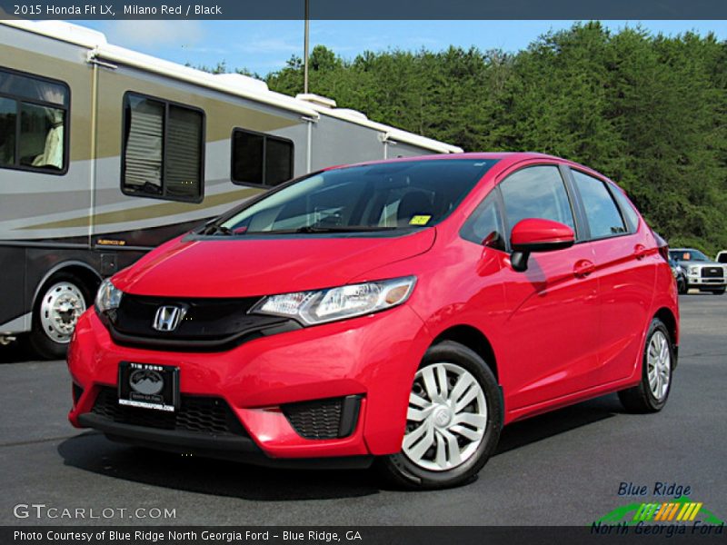 Milano Red / Black 2015 Honda Fit LX