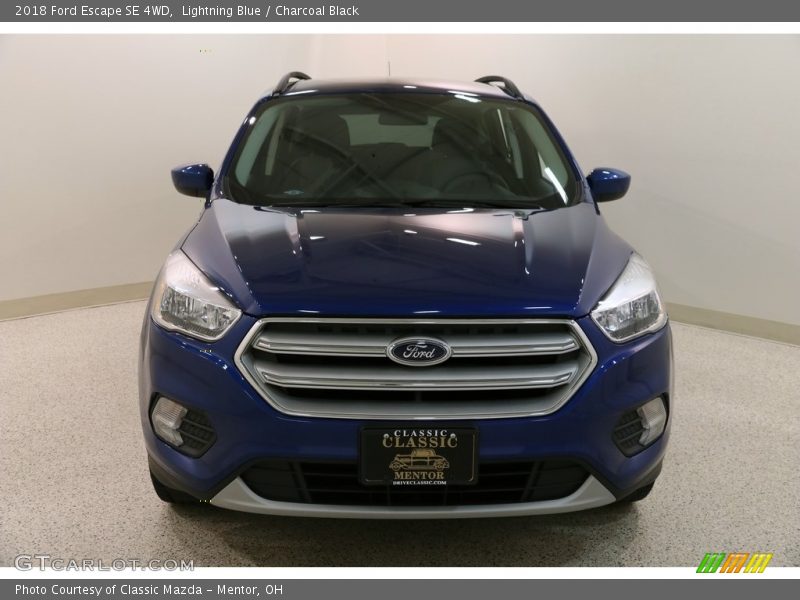 Lightning Blue / Charcoal Black 2018 Ford Escape SE 4WD