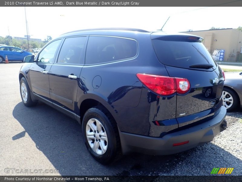 Dark Blue Metallic / Dark Gray/Light Gray 2010 Chevrolet Traverse LS AWD