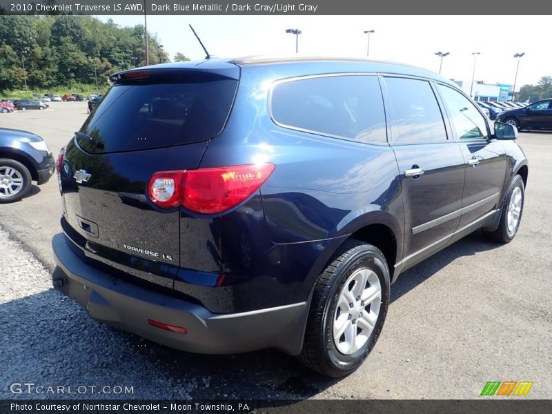 Dark Blue Metallic / Dark Gray/Light Gray 2010 Chevrolet Traverse LS AWD