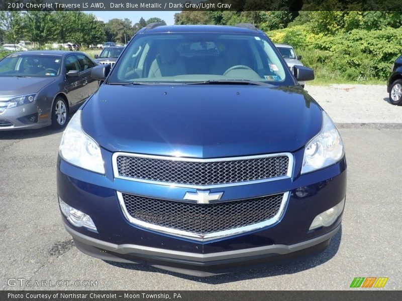 Dark Blue Metallic / Dark Gray/Light Gray 2010 Chevrolet Traverse LS AWD